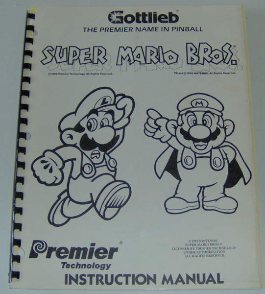 (image for) Gottlieb Super Mario Bros. Instruction Manual